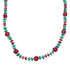 Southwestern Multicolor Multistone Authentic Sterling Silver Bead Necklace JX124638